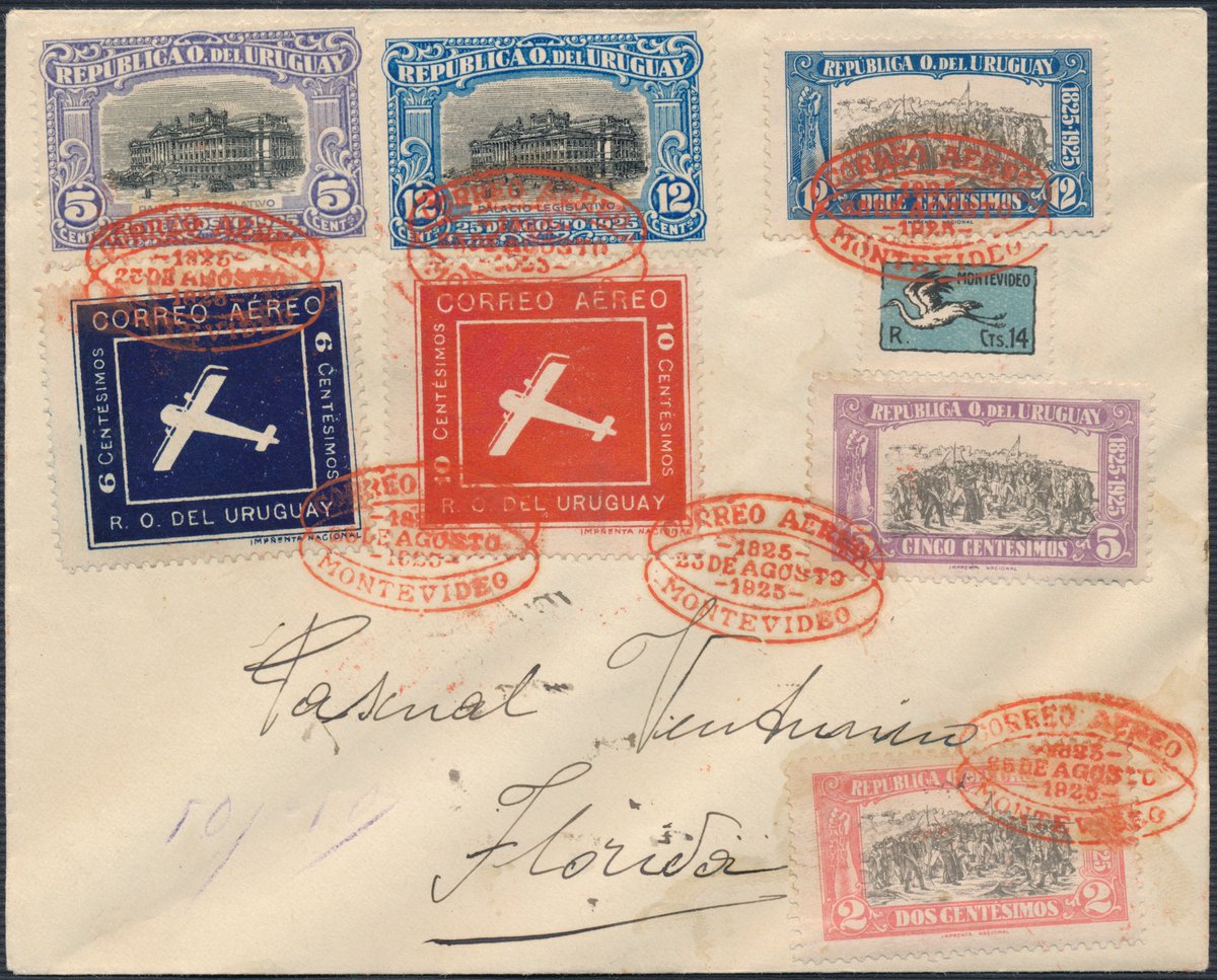 Fabrisperizie's tweet photo. FILATELIA & DINTORNI 63 di #DanieleFabris
#URUGUAY 1925 (25 agosto) PRIMO #VOLO #MONTEVIDEO #FLORIDA
https://t.co/NTwdPkOLxG
#philately #filatelia #briefmarken #stamp #sello #timbre #philatelie #postaaerea #airmail #flight #aereo #raccomandata #postmark #assemblea #assembly https://t.co/frEanzIAEC