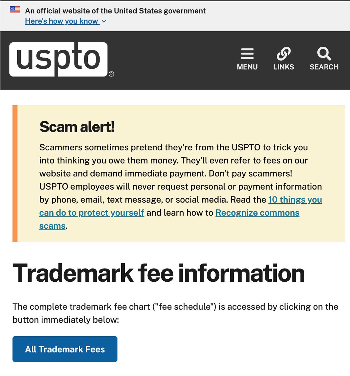 GigaPotential's tweet photo. Almost got scammed by a caller spoofing USPTO phone number!

They confirmed public information from the application to gain "trust", &amp; blackmailed to "pay now by providing cc or we abandon your application"

Thanks Reddit for saving the day!
#buildinpublic https://t.co/F6qQ1FkItG