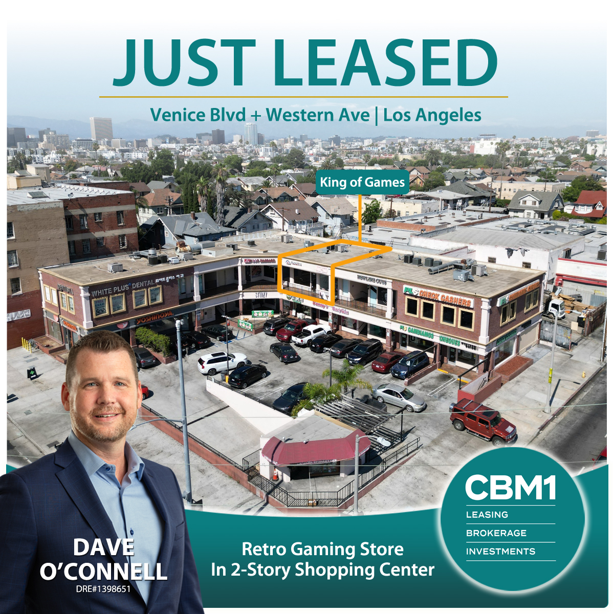 Recently completed a lease with a retro gaming store in a 2-story shopping center at Western Avenue and Venice Boulevard in South Los Angeles. #cbm1 #cre #retailleasing #retailrealestate #kingofgames #retrogamingstore #westernavenue #veniceboulevard #losangeles