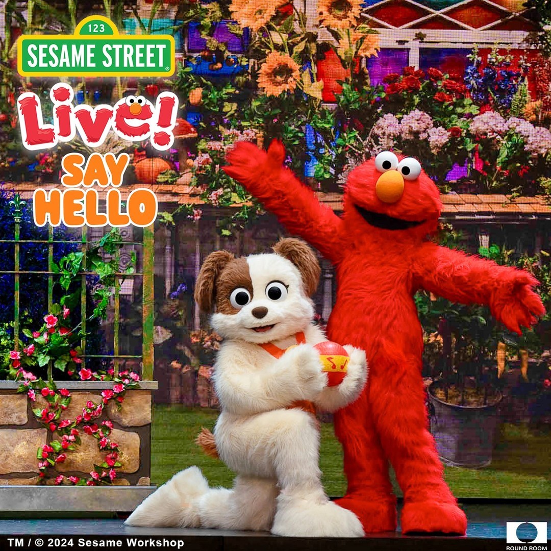 Two words, big smiles, and great singing.... SAY HELLO!  Sesame Street Live is ready for you! <a href="/sesamestreet/">Sesame Street</a>