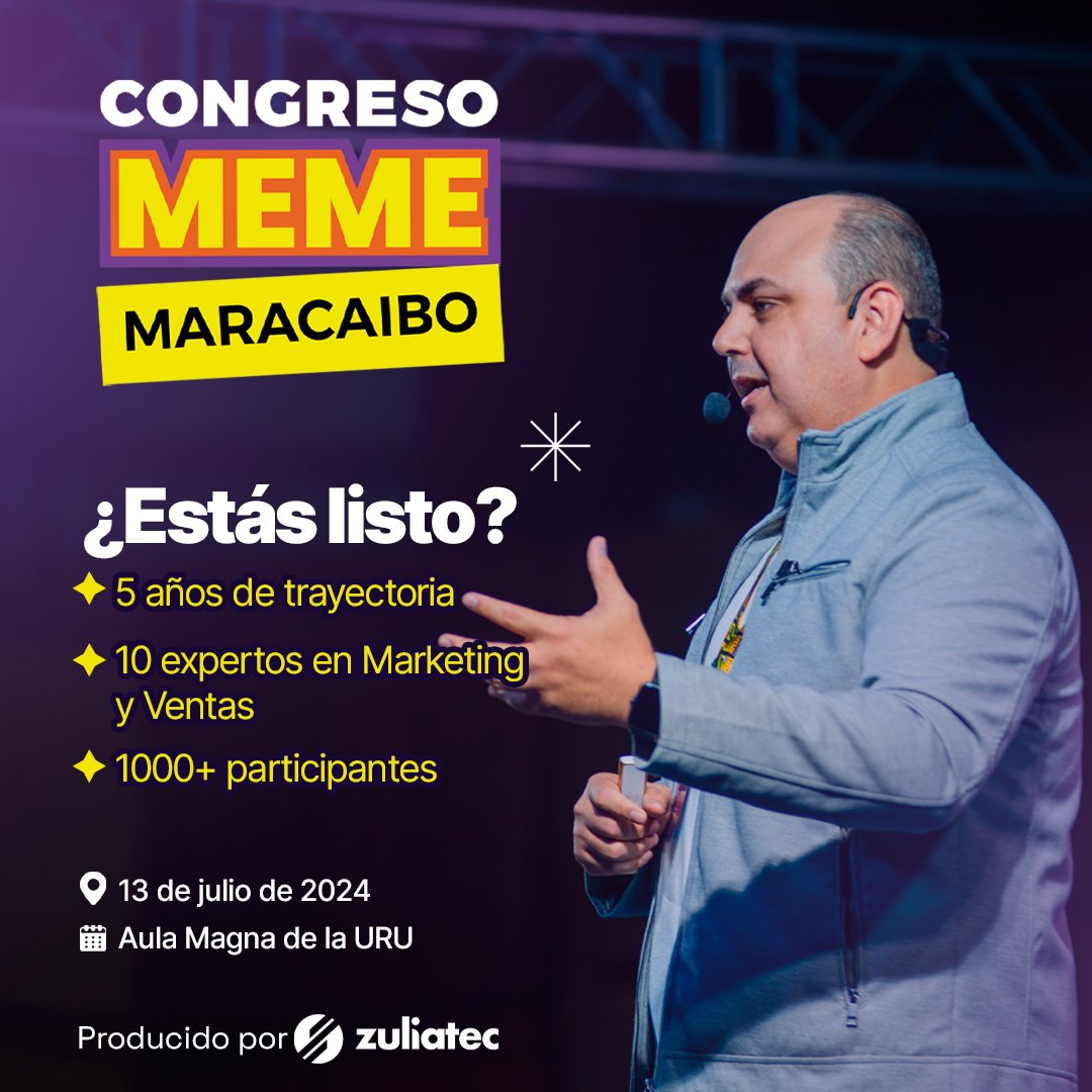 Este sábado celebramos el evento de Marketing y Ventas MÁS GRANDE del país. 🇻🇪 ¿Te lo vas a perder?

Adquiere tu entrada en congresomeme.com/maracaibo ⚡️