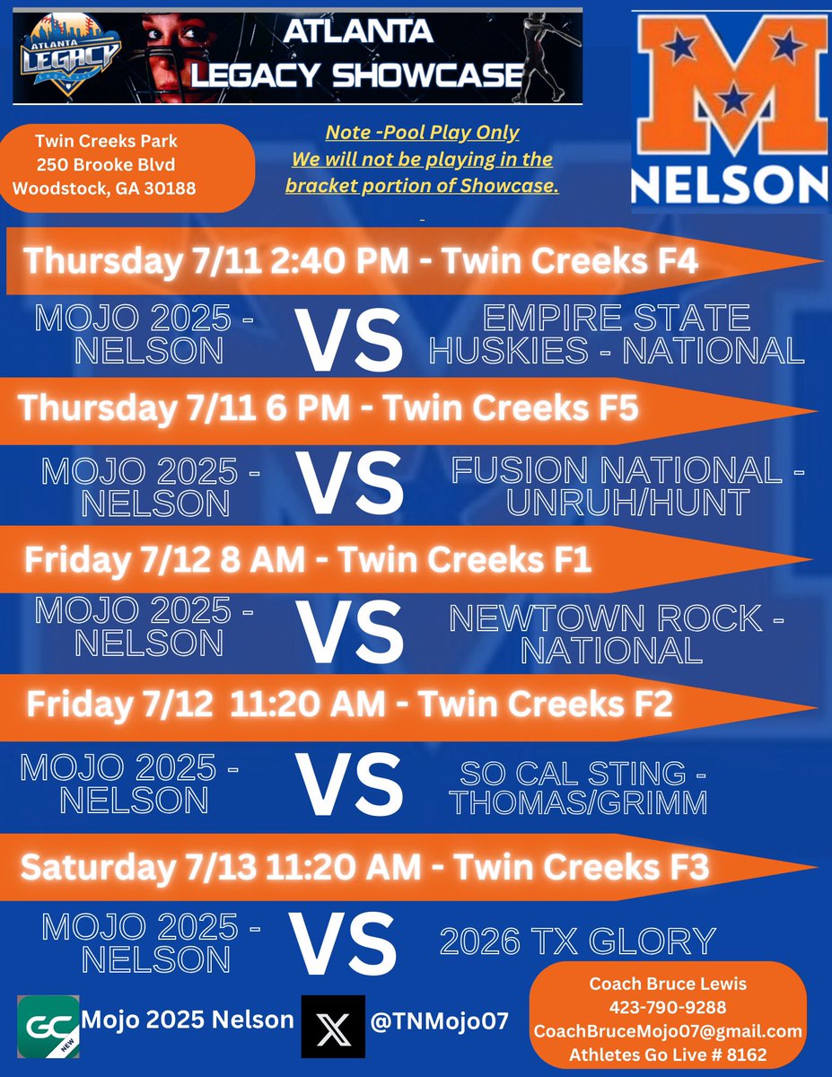 Bailey Poschke 2026 (@2026bailey) on Twitter photo Atlanta Legacy Schedule‼️
<a href="/UKCoachLawson/">Rachel Lawson</a> <a href="/UKCoachHimes/">Kristine Himes</a> <a href="/coachjb_18/">Molly Belcher</a> @_CoachLevin <a href="/CoachRGillispie/">Renee Gillispie</a> <a href="/mandygardner24/">Mandy Gardner-Colegate</a> <a href="/SpearsRG_/">Renae G. Spears</a> <a href="/Bolandev3/">Deven Boland</a> <a href="/Coach_A_Mo/">coacн мoraleѕ</a> <a href="/dixson_erin/">Erin Dixson</a> <a href="/betyree/">Ben Tyree</a> <a href="/HolliMitchell8/">Holli Mitchell</a> <a href="/CamdenDecker/">Camden Decker</a> <a href="/NateTompkins/">Coach Nate</a> Atlanta Legacy Schedule‼️
<a href="/UKCoachLawson/">Rachel Lawson</a> <a href="/UKCoachHimes/">Kristine Himes</a> <a href="/coachjb_18/">Molly Belcher</a> @_CoachLevin <a href="/CoachRGillispie/">Renee Gillispie</a> <a href="/mandygardner24/">Mandy Gardner-Colegate</a> <a href="/SpearsRG_/">Renae G. Spears</a> <a href="/Bolandev3/">Deven Boland</a> <a href="/Coach_A_Mo/">coacн мoraleѕ</a> <a href="/dixson_erin/">Erin Dixson</a> <a href="/betyree/">Ben Tyree</a> <a href="/HolliMitchell8/">Holli Mitchell</a> <a href="/CamdenDecker/">Camden Decker</a> <a href="/NateTompkins/">Coach Nate</a>