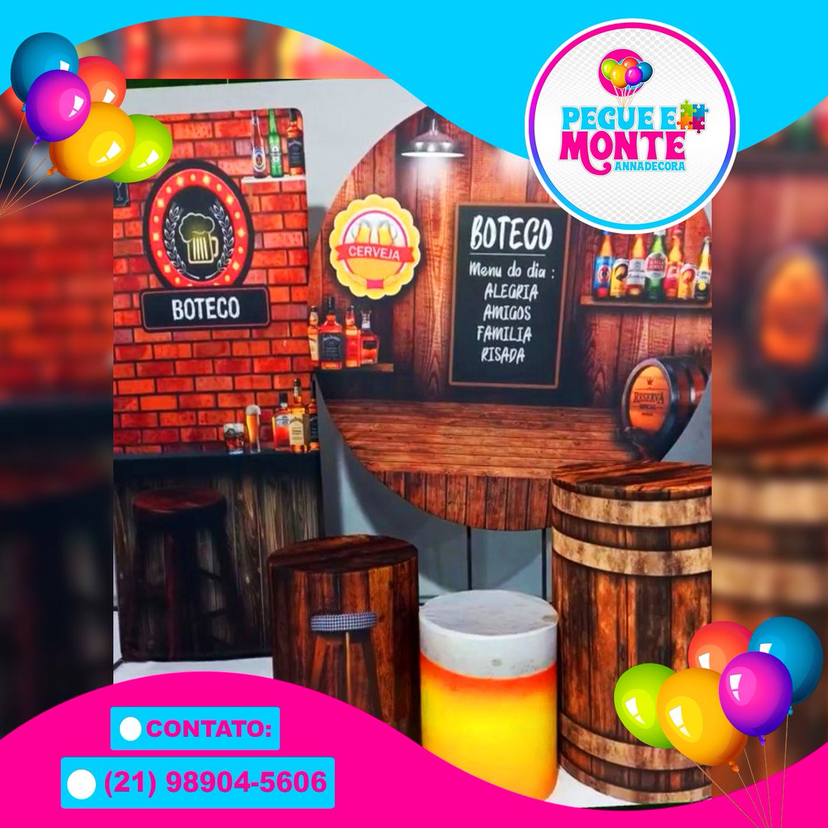 annadecora_22's tweet photo. Tema - Boteco🥳
• Feito sob encomenda, outros modelos disponíveis
#pegueemonte #boteco #festa https://t.co/kr1KDaqn12