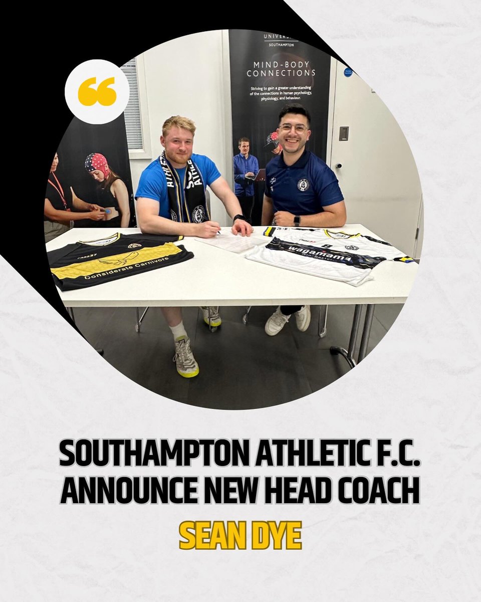 FutsalAthletic's tweet photo. 🆘📢 BREAKING News! 📢🆘

Southampton Athletic Futsal Club are thrilled to announce that @SeanDye09 is joining the club as our new Men Head Coach! With a wealth of experience and a deep passion for futsal, Sean is ready to lead our team to new heights. https://t.co/XN3nz7Od0S