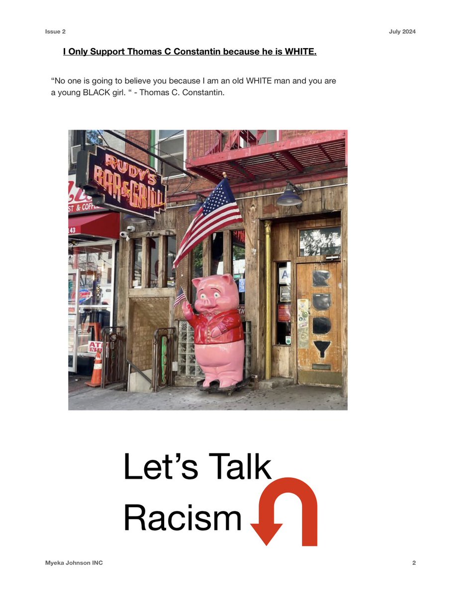 MyekaJohnson's tweet photo. How a pending racism and discrimination lawsuit against Rudy’s Bar in Hell’s Kitchen, New York taught CEO, Myeka Johnson, that character, titles, degrees, nor accomplishments matter when your skin color is black.
#speakup #lead #racism #disrimination #lawsuit #leadership https://t.co/i7ND3uB4sT