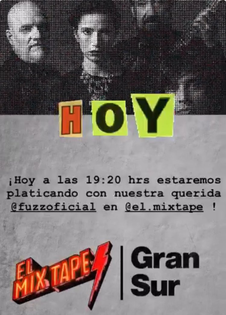 Hoy a las 19:20 hrs estaremos platicando con nuestra querida <a href="/FuzzOficial/">Fernanda Malo</a> en El MIXTAPE. Aquí el link: youtube.com/watch?v=bmv23i… ¡Ahí nos vemos!