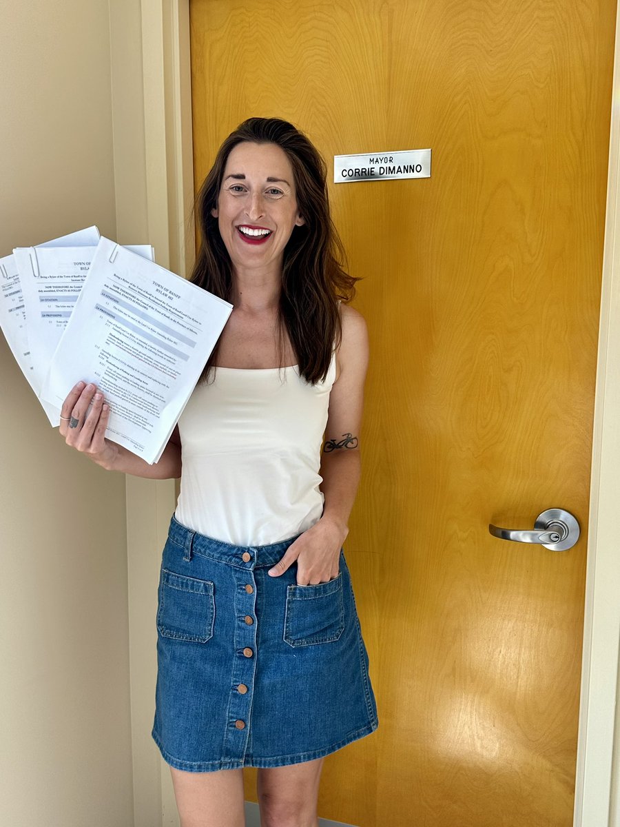 Signed, sealed, and delivered 🥳Transformational bylaws to stimulate new housing development are in effect. You can now build housing w/out parking requirements and w/ more density. Thanks <a href="/BanffNP/">Banff National Park, Parks Canada</a> for working w/ urgency to help us address Banff’s housing crisis. A historic day!