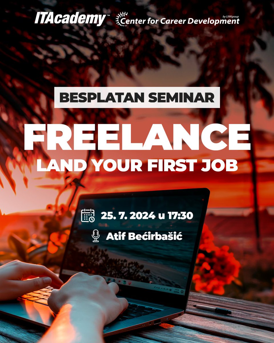 Razvoj_karijere's tweet image. Obezbijedi svoje mjesto potpuno besplatno putem linka i napravi prvi korak ka freelance karijeri 👉 bit.ly/3xOJT2k. 

#itacademy #itakademija #ccd
