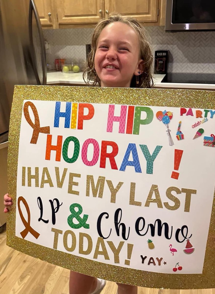 Bradenshope's tweet image. This smile says it all!😊Today, we're celebrating Lottie's last lumbar puncture and chemo! 🥳✨

She has been an absolute superstar for the last 2 years of treatment for leukemia. Let's shower Lottie with love and cheers as she races for the finish line! 🎉🎗️🌟
#thisishope