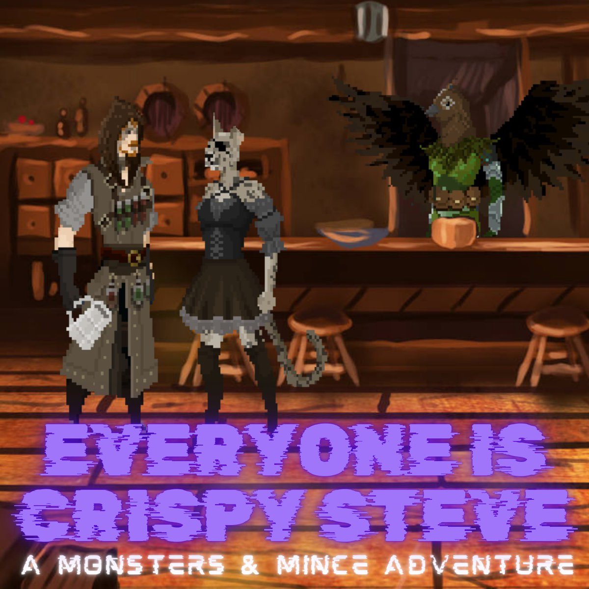 Just doing the final touches on our first bonus content, in which the cast inhibits the mind of Crispy Steve in an improv only dice game.
We also have a Q&amp;A on our TikTok <a href="/Monsters/">モンスター</a>.Mince if anyone’s keen to ask some questions.

Here the cover art for the bonus content.