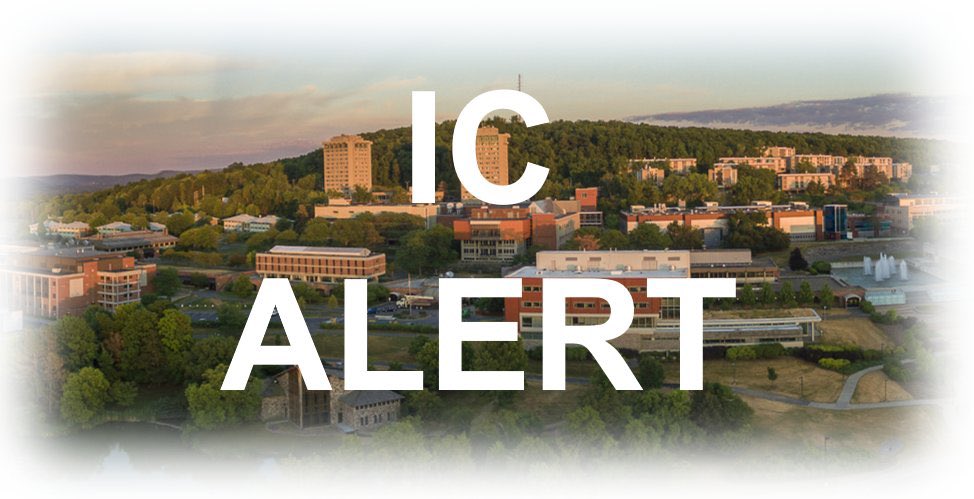 Ithaca College Alert Update: Tornado Warning CANCELLED for Ithaca area. Tornado Watch still in effect until 9pm.