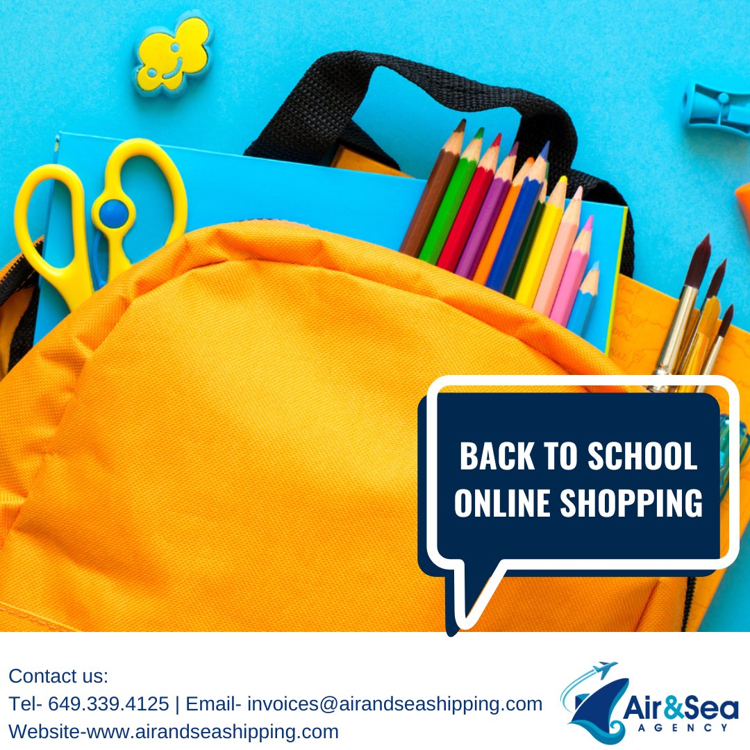 𝗕𝗮𝗰𝗸 𝘁𝗼 𝗦𝗰𝗵𝗼𝗼𝗹 𝗢𝗻𝗹𝗶𝗻𝗲 𝗦𝗵𝗼𝗽𝗽𝗶𝗻𝗴💻

Don't wait until the last minute! Take advantage of all the incredible online Back to School sales from your favorite online stores. Shop now and let us at Air &amp; Sea Agency take care of all your shipping needs!