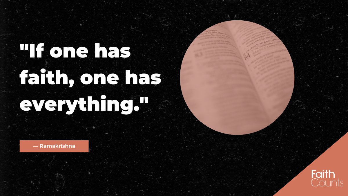MyFaithCounts's tweet image. 🙏 "If one has faith, one has everything." - Ramakrishna 🌟 Let's celebrate the power of faith and the unity it brings to our diverse world. Share your reflections and tag a friend who inspires you to have faith in challenging times! 🔮 #FaithIsPower #UnityInFaith #Ramakrishna