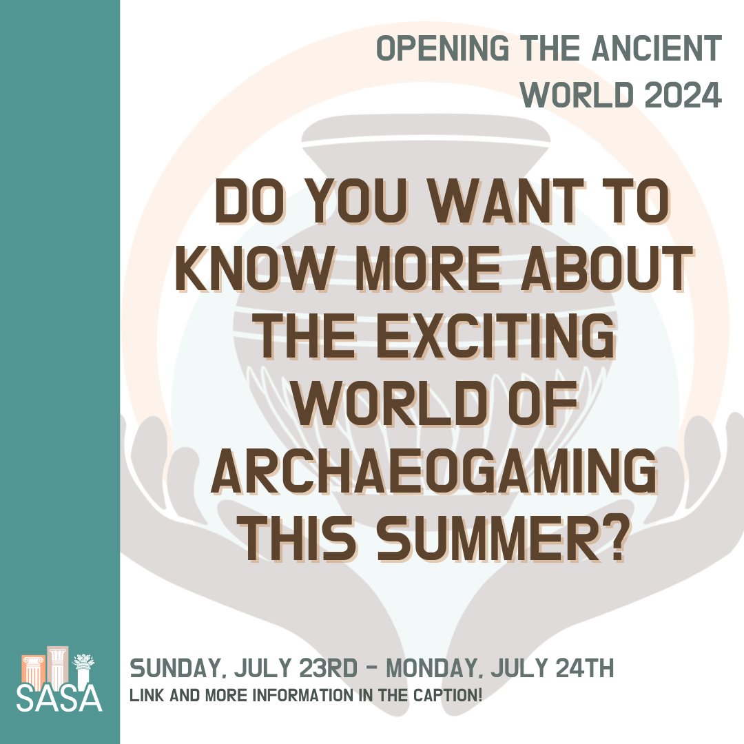 AncientSave's tweet photo. 🌍 Opening the Ancient World #VirtualConference
🗓 July 21 & July 22
✨#OAWSpecialSession: Archaeogaming Roundtable: Entering Antiquity through Gaming
➡️#RSVP required to join the discussion LIVE: https://t.co/62HVF0i4ns
#OAWconference https://t.co/ibKul3qMmY