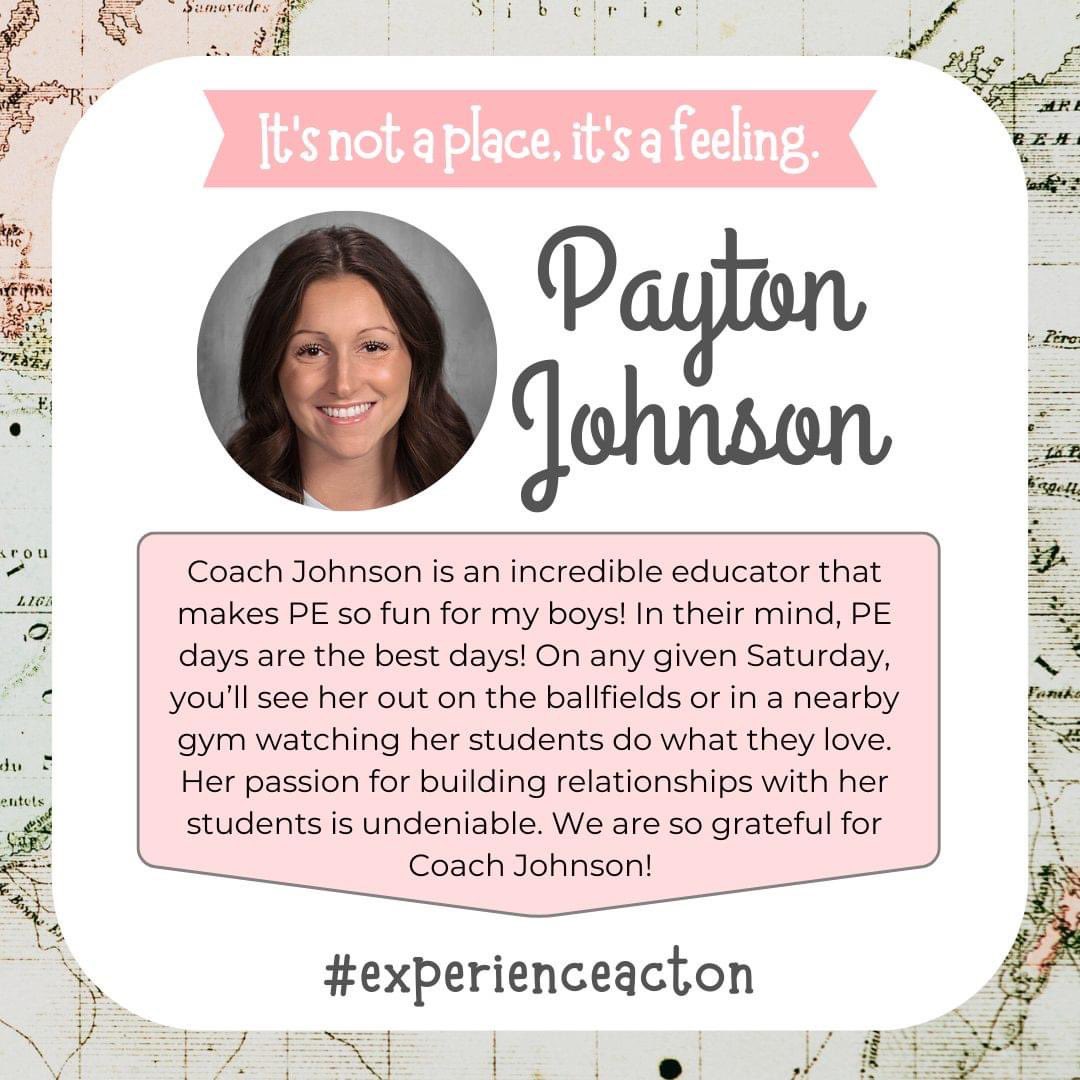 ActonElementary's tweet photo. It's not a place, it's a feeling.💜

The passionate and dedicated staff that call Acton Elementary home are worthy of our highest praise. Join us in the positivity by dropping a word of encouragement for Coach Johnson below or by sharing this post. 

#experienceacton
@granburyisd https://t.co/XLYq9rVVfm