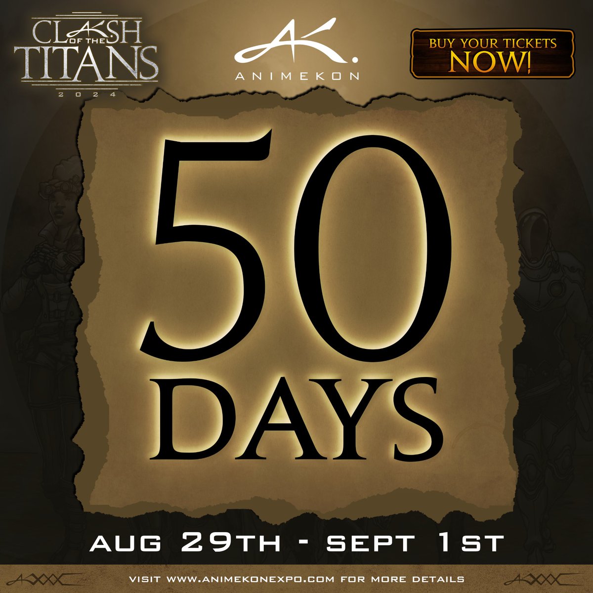 The hype is real! Only 50 days left until we dive into the world of all things pop culture at AnimeKon 2024! 🤩
What are you most excited for? The panels? The cosplays? The vendors with their goodies? Tell us in the comments below!