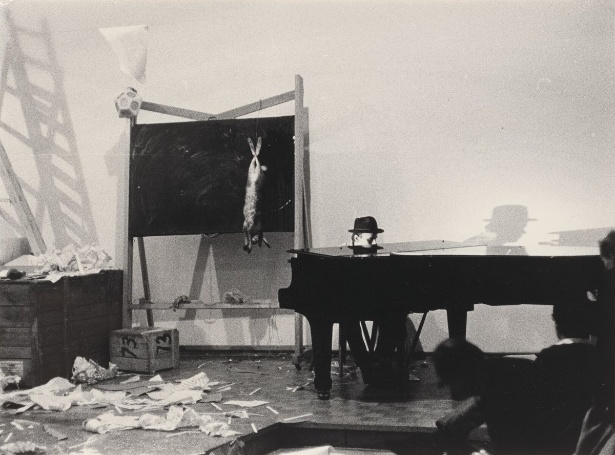 moma_drawings's tweet photo. Joseph Beuy's Siberian Symphony, performed during Festum Fluxorum/Fluxus/Musik und Antimusik/Das Instrumentale Theater, Staatliche Kunstakademie, Düsseldorf, February 2, 1963 https://t.co/WkVfY7Rsgy https://t.co/hkXaJSuRuf