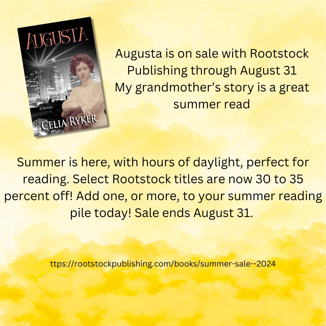 Cecelia D Ryker (@celiadryker) on Twitter photo Augusta is on sale with Rootstock Publishing. Augusta's #story makes a great summer read. Her resilience is inspiring. #WritingCommunity #SummerReading #novels #booksbooksbooks <a href="/RootstockPub/">Rootstock Publishingđź“—</a> <a href="/MichiganWriters/">Michigan Writers</a> <a href="/VermontWriters/">LVW</a> Augusta is on sale with Rootstock Publishing. Augusta's #story makes a great summer read. Her resilience is inspiring. #WritingCommunity #SummerReading #novels #booksbooksbooks <a href="/RootstockPub/">Rootstock Publishingđź“—</a> <a href="/MichiganWriters/">Michigan Writers</a> <a href="/VermontWriters/">LVW</a>
