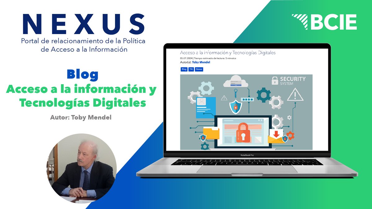 📖💡¿Sabías que la tecnología puede crear eficiencias y mitigar  riesgos en los sistemas de acceso a la información? En el último blog en NEXUS, el Portal de relacionamiento de la Política de Acceso a la  Información del Banco, Toby Mendel, Director Ejecutivo del Centro para  el