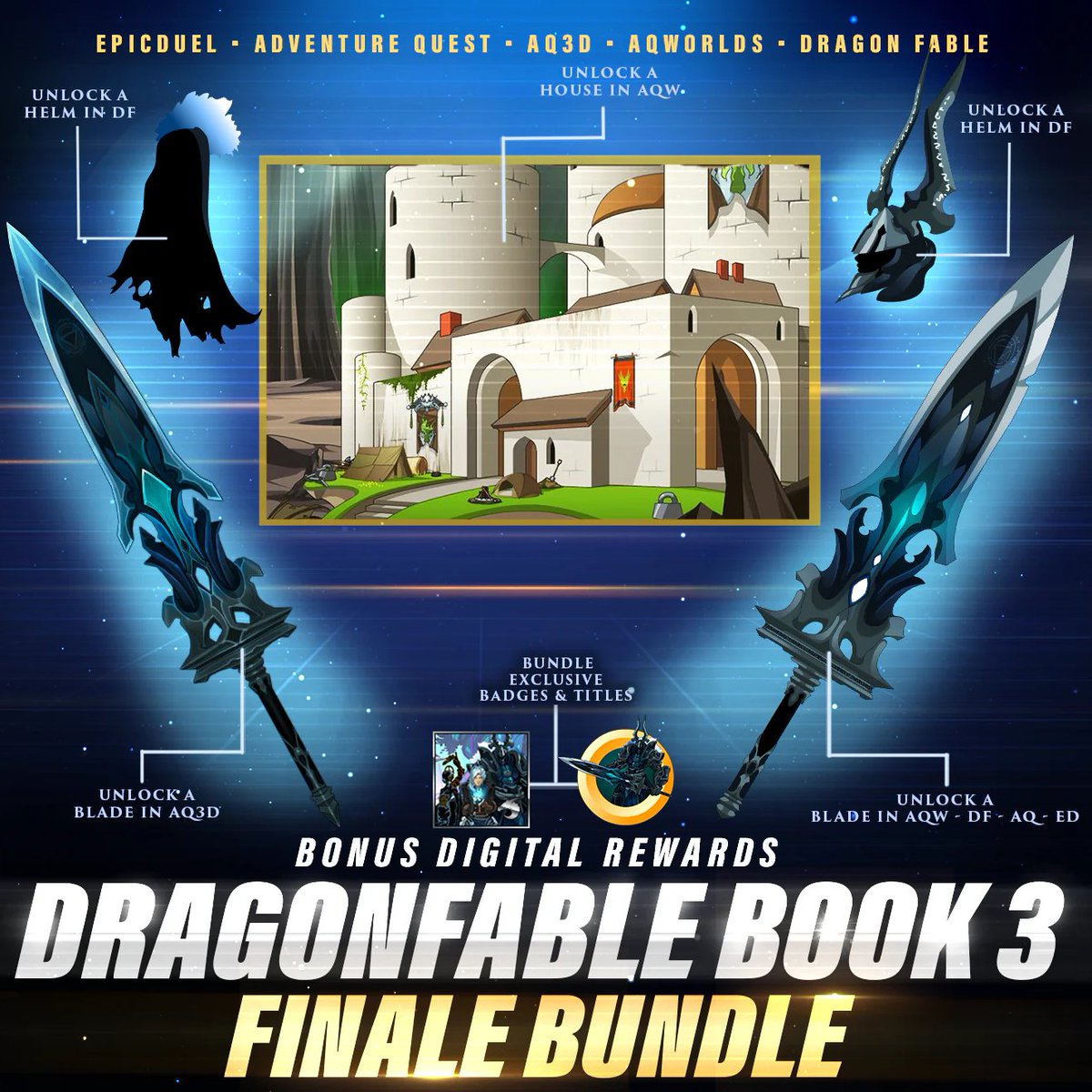 🌟 Lançamento da Pré-venda do DragonFable Book 3 -Bundle da HeroMart no Arsenal of Hero! 🌟 Garanta o seu antecipadamente! 🎮✨

Acesse nosso site: arsenalofhero.com/produtos/drago…

Nota: A Badge é exclusiva do Bundle