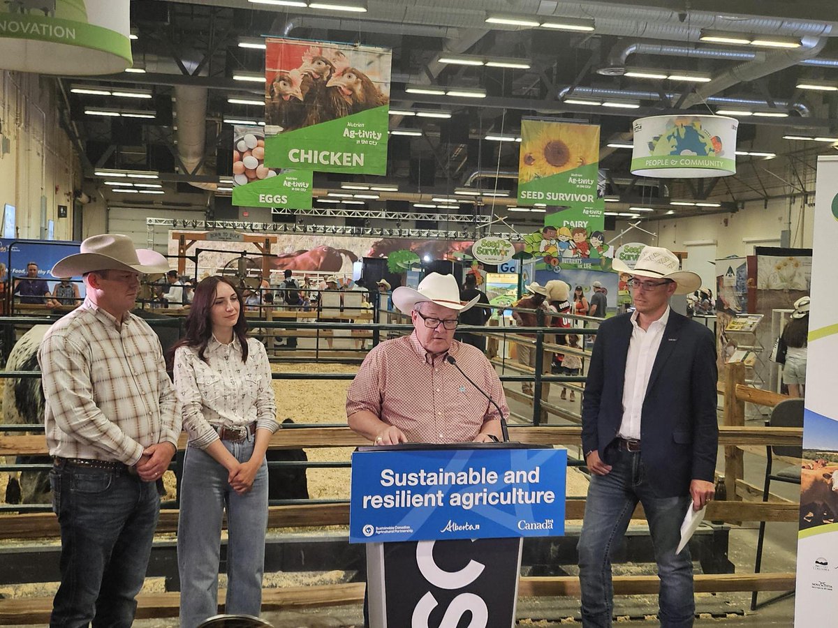 Alberta Beef Producers is welcoming the announcement of $1.9 million in funding for <a href="/VBPCanada/">VBP+ Canada</a> <a href="/Alberta_VBP/">AB Verified Beef</a> through Sustainable CAP.
<a href="/AlbertaAg/">Alberta Agriculture and Irrigation</a> <a href="/AAFC_Canada/">AAFC Canada</a> <a href="/RjSigurdson/">RJ Sigurdson</a> <a href="/L_MacAulay/">Lawrence MacAulay</a>
Read more: tinyurl.com/3zncnb89