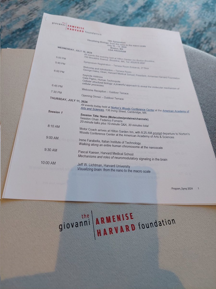 ArmeniseHarvard's tweet photo. The 19th Symposium of the Giovanni Armenise Harvard Foundation has just started in Boston! From 10 to 12 July, three days of talks on "Visualizing Biology: from the nato to the macro scale", featuring many of our CDA and Junior Faculty grantees. https://t.co/qiAN6DWt9X