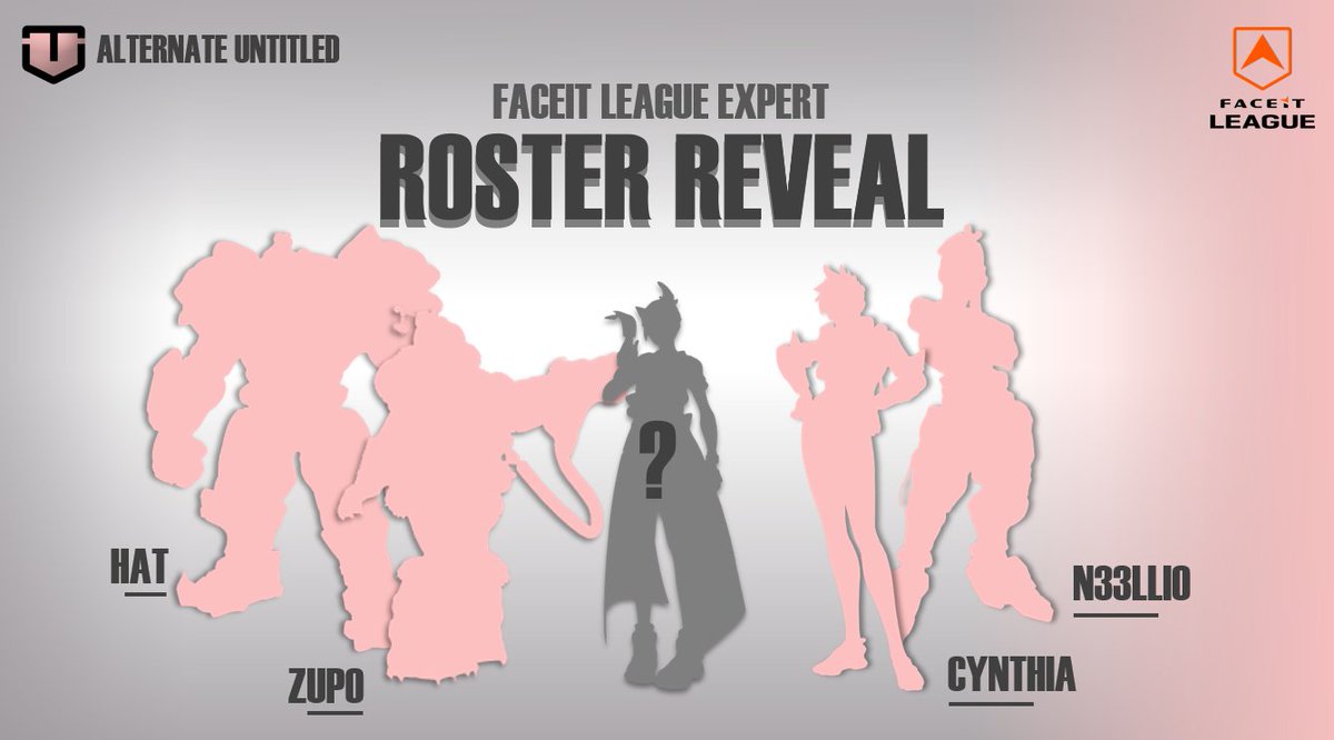 Alternate Untitled (@teamuntitledow) on Twitter photo We have a confirmed spot in FACEIT League Season 2 Expert, and we are still looking for our Fifth! ๐
But let us introduce our roster first:
๐ก๏ธ<a href="/DeceitfalHat/">Herculean,Inauspicious,Frivolous,Clamorous Hat</a>
๐ซ<a href="/Zupo27_/">Zupo โฏ๏ธ Demonangel VTuber | Pre-debut Arc</a>
๐ซ<a href="/Cynthia_pensive/">Cynthia</a>
๐<a href="/N33llio/">Neel</a>
๐?
๐ง <a href="/Ashh_OW/">ExO Ashh</a>
๐ผ<a href="/Go1db1ooded/">Gold</a> We have a confirmed spot in FACEIT League Season 2 Expert, and we are still looking for our Fifth! ๐
But let us introduce our roster first:
๐ก๏ธ<a href="/DeceitfalHat/">Herculean,Inauspicious,Frivolous,Clamorous Hat</a>
๐ซ<a href="/Zupo27_/">Zupo โฏ๏ธ Demonangel VTuber | Pre-debut Arc</a>
๐ซ<a href="/Cynthia_pensive/">Cynthia</a>
๐<a href="/N33llio/">Neel</a>
๐?
๐ง <a href="/Ashh_OW/">ExO Ashh</a>
๐ผ<a href="/Go1db1ooded/">Gold</a>