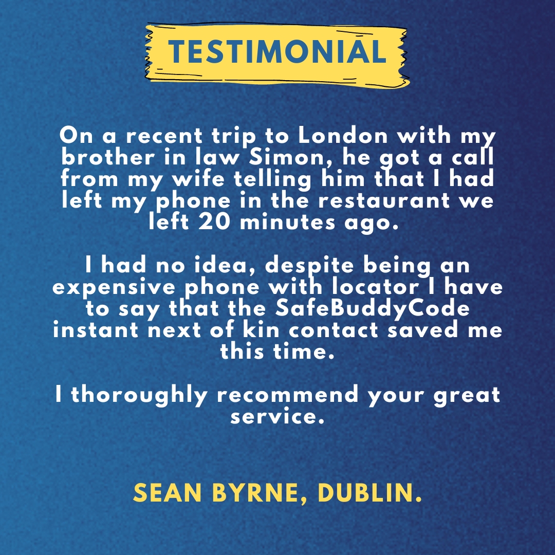 SafeBuddyCode's tweet photo. Stay safe when traveling this summer with our SafeBuddy Code emergency IDs!

Thank you to Sean for sharing this story.

#SafeBuddyCode #TravelSafety #SummerTravel https://t.co/4ob0VigKmX