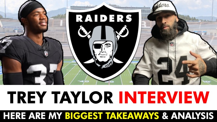 My guy <a href="/GraphkRaider/">Graphk Raider</a> interviewed Raiders rookie safety Trey Taylor this week

Here's the biggest takeaways from the interview: youtube.com/watch?v=8HMMa2… 📺

<a href="/trey_taylor007/">Trey Taylor</a> &amp; Grandma Trey are REAL ONES!

#RaiderNation <a href="/ChatSports/">Chat Sports</a>
