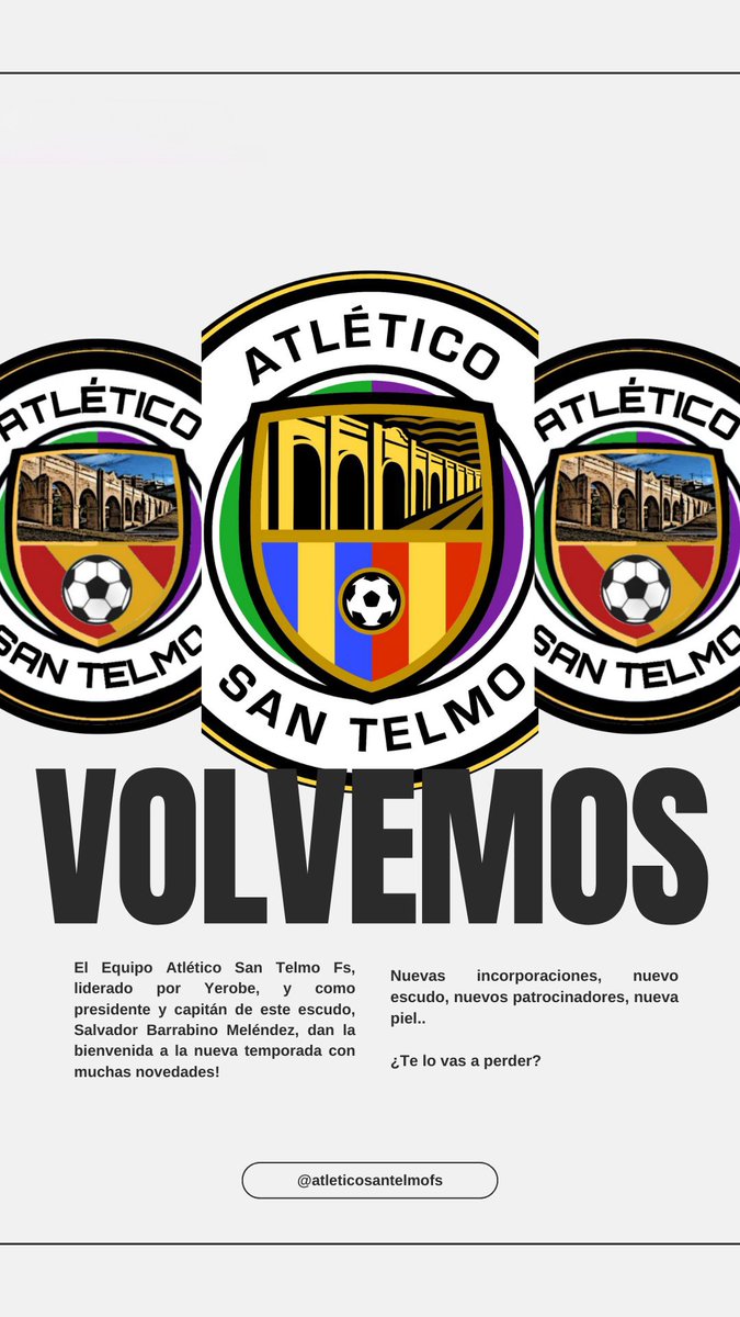 AtlSanTelmoFS's tweet photo. 🆅🅾🅻🆅🅴🅼🅾🆂

𝘚𝘦 𝘢𝘤𝘢𝘣𝘢𝘳ó𝘯 𝘭𝘢𝘴 𝘷𝘢𝘤𝘢𝘤𝘪𝘰𝘯𝘦𝘴 𝘺 𝘷𝘰𝘭𝘷𝘦𝘮𝘰𝘴 𝘤𝘢𝘳𝘨𝘢𝘥𝘰𝘴 𝘥𝘦 𝘯𝘰𝘷𝘦𝘥𝘢𝘥𝘦𝘴.

 • Rediseño de nuestro escudo.
 • Nueva piel, cargada de historia y sentimiento.
 • Nuevos y renovaciones de patrocinadores.
 • Nuevos fichajes. https://t.co/XAEomKEChm