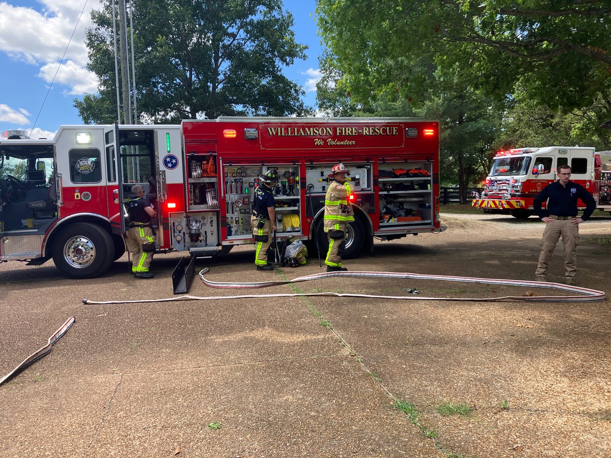 WilcoFireRescue's tweet photo. Today, Station 21 was dispatched to a structure fire on Old Hillsboro Road. Crews found light smoke in the attic upon their arrival. After a quick inspection, it was discovered that the HVAC unit had caught fire. The scene was mitigated quickly so there was no fire spread. #WCFR https://t.co/VJFhfNIsDU