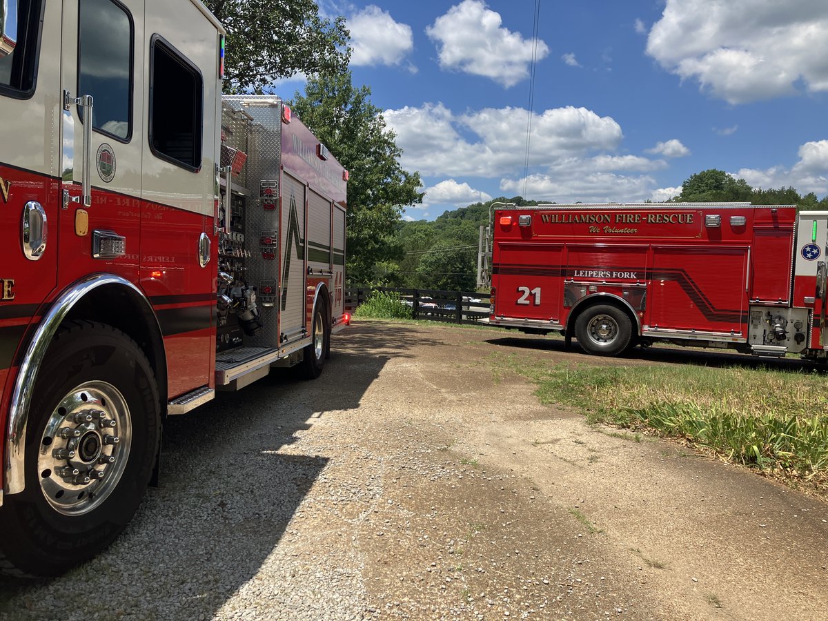 WilcoFireRescue's tweet photo. Today, Station 21 was dispatched to a structure fire on Old Hillsboro Road. Crews found light smoke in the attic upon their arrival. After a quick inspection, it was discovered that the HVAC unit had caught fire. The scene was mitigated quickly so there was no fire spread. #WCFR https://t.co/VJFhfNIsDU