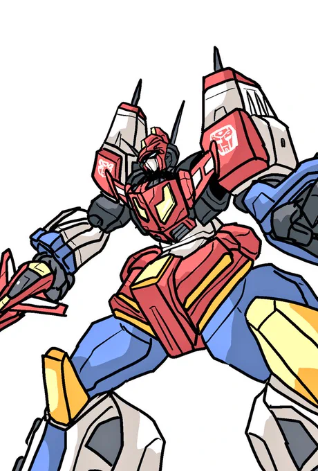 朝からトランスフォーマーVのスターセイバー描いてました30分くらいで描くようなのじゃないけど昔から好きなトランスフォーマーで描きたくなる 