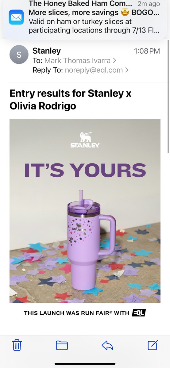 BizMark4Life's tweet photo. Stanley x Olivia Rodrigo 40oz. tumbler got not one but two, father of the year here I come!!!!  Now only if I could get some Olivia Rodrigo tickets would be father of the decade!!!!!

Let’s see all who got there tumbler!!! https://t.co/LjtKfwMEGp
