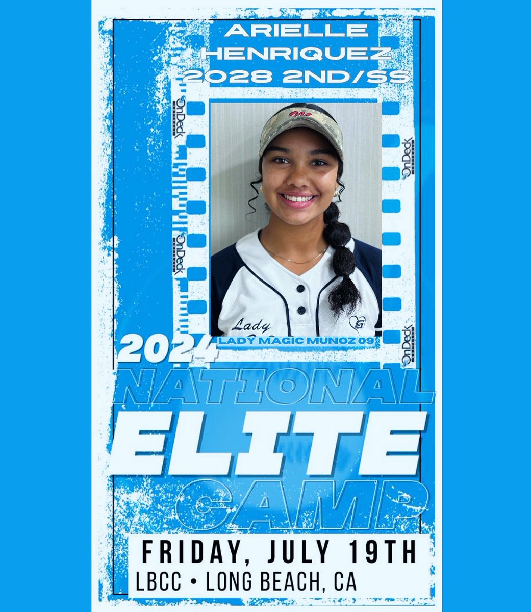 Ari_V_Henriquez's tweet photo. Thank you @ondecksoftball for the invitation to the 2024 National Elite Camp! Itโs really an honor to be chosen to participate. I canโt wait to be there next week! #co2028 #ladymagic #ondecksoftball #odmtesting https://t.co/zPbc8txXYQ