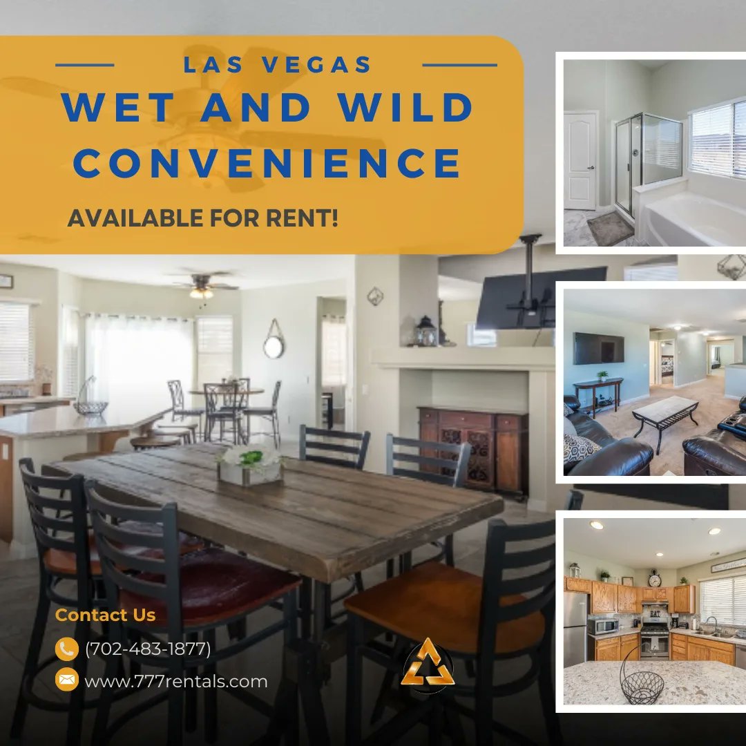 777rentals's tweet image. Our house is just 8 miles west of the Strip and near Wet and Wild, boasting a private pool and spa. Perfect for your squad of up to 14! Dive in and chill out! 🌴🏊‍♀️✨ #VegasVibes #PoolsideFun #SquadGoals

777rentals.com/rentals/wet-an…