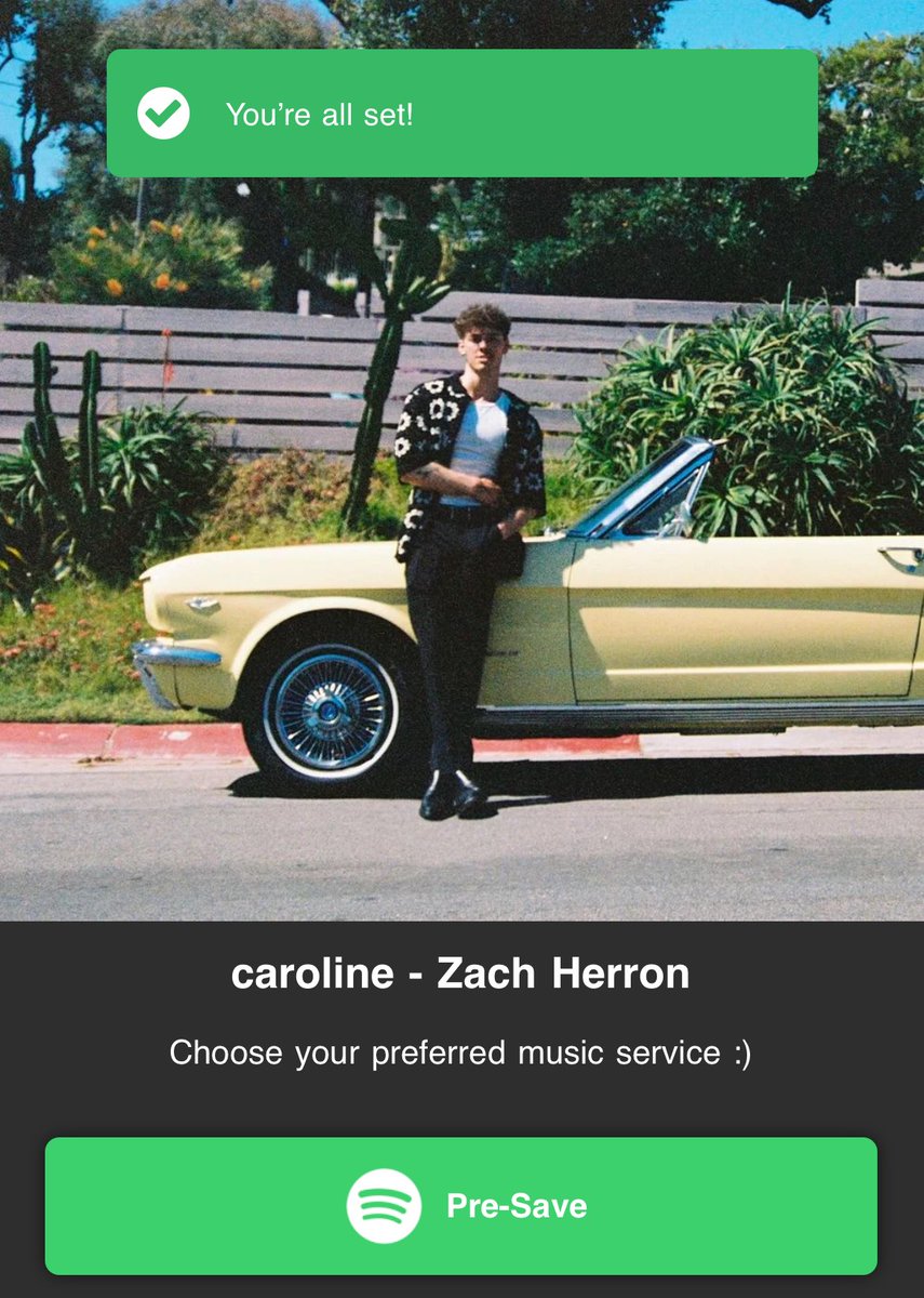 GREYZDH's tweet photo. @ImZachHerron i presaved ! personally i think u should follow me and let me drive the car from the cover art and video #caroline https://t.co/GRxLW4N391