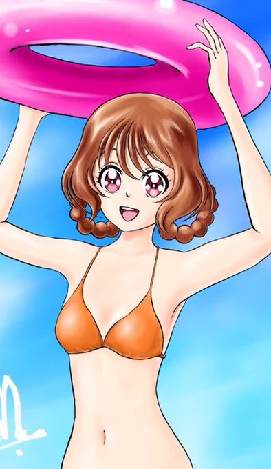 #華満らん生誕祭2024#キュアヤムヤム生誕祭2024全然伸びない水着絵でおめでとうw実はかなり好きなキャラだ。 