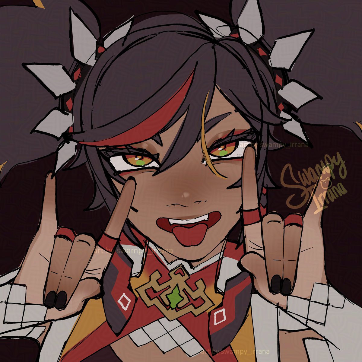 swampy_irrana's tweet image. ROCK 'N' ROLL!!🎸
#GenshinImpact #Xinyan #原神