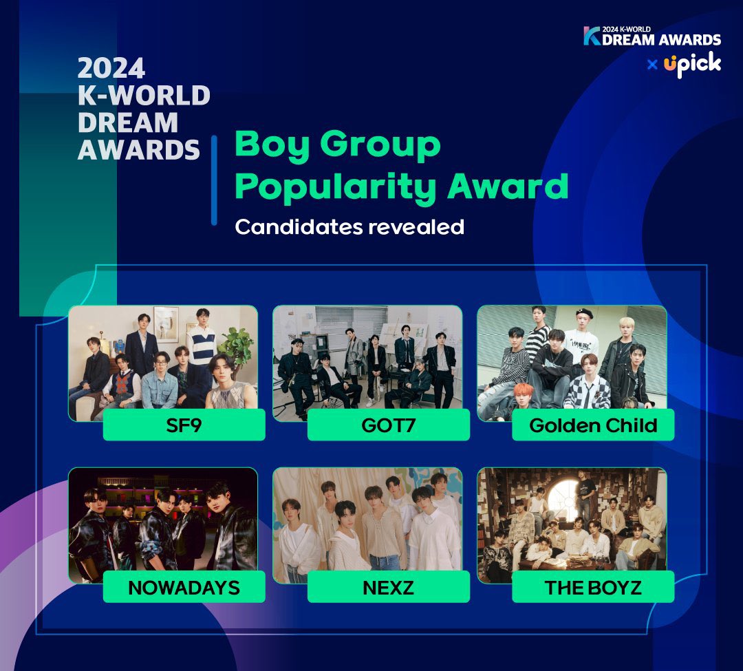🏆2024 K-WORLD DREAM AWARDS [Boy Group Popularity Award] #SF9 

📲UPICK 

📆2024.07.18~2024.08.08 

Fantasy due 🩵 expires on the 15th of each month we need to start collecting after that day!! We ask for all your support👏We can achieve it💪

#에스에프나인 <a href="/SF9official/">SF9official</a>