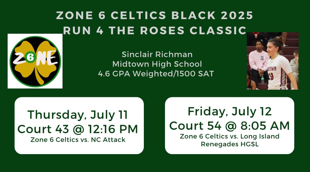Sinclair Richman (@sinclairrichman) on Twitter photo Heading to Louisville for the summer with Atlanta’s own Zone 6 Celtics - starting with the Classic. #run4roses24
<a href="/MidtownGirlsBB/">Midtown HS Girls Basketball</a> Heading to Louisville for the summer with Atlanta’s own Zone 6 Celtics - starting with the Classic. #run4roses24
<a href="/MidtownGirlsBB/">Midtown HS Girls Basketball</a>