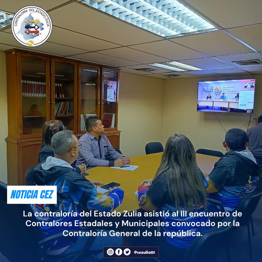 #NoticiaCEZ | El Contralor General de la República  Dr. Jhosnel Machado Peraza se reunió con los Contralores y Contraloras estadales y municipales del Territorio Nacional  a través de la Plataforma Digital ZOOM.