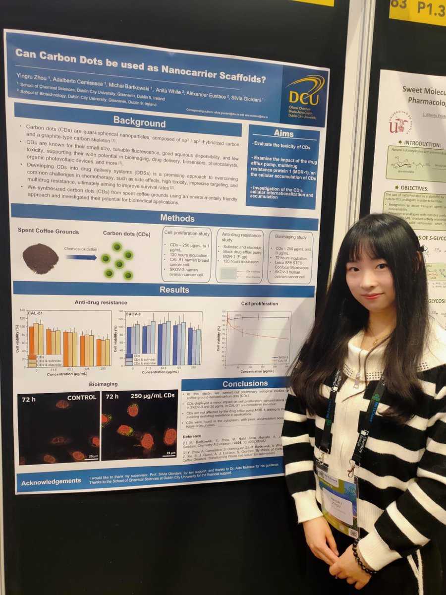 Congratulation ⁦<a href="/Yingru_Zhou/">Yingru Zhou</a>⁩ on her poster presentation about biomedical applications of Carbon Dots at ⁦<a href="/EuChemS_Congres/">10th EuChemS Chemistry Congress</a>⁩ today!