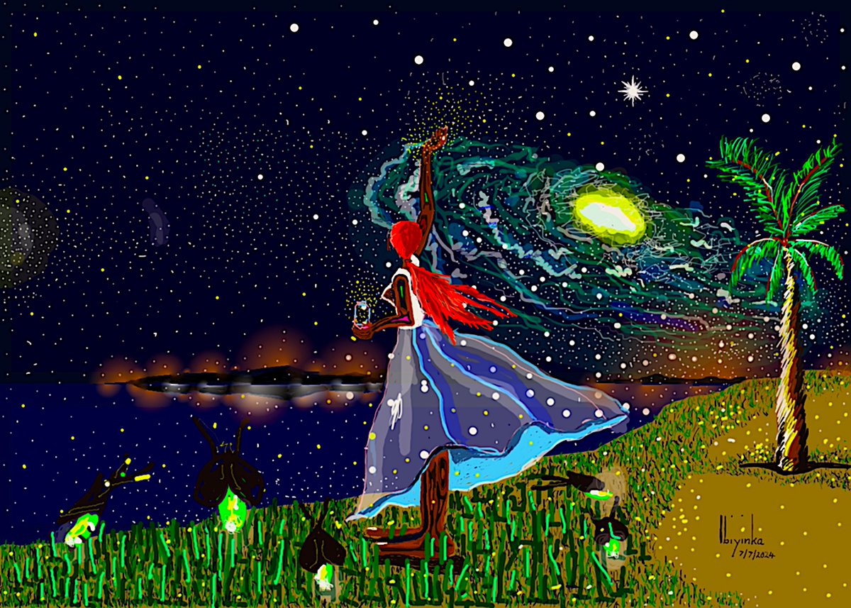 ibiyinka's tweet photo. Girl with Red Hair releasing her Fireflies for Stars in the Milky Way Galaxy https://t.co/bLJVJ8QjUX