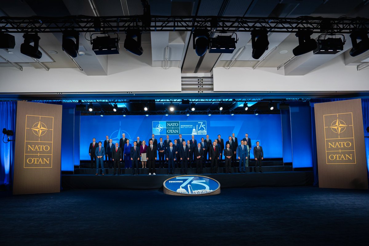prezidentpavel's tweet photo. At today's @NATO Summit in Washington, we took another step to make the Alliance stronger and our citizens safer. We agreed to provide further assistance to Ukraine to help it better defend itself against Russian aggression. I also welcome the fact that recommendations for a new NATO strategic approach to Russia as a comprehensive and long-term threat will be presented before the next Summit. We also thanked @jensstoltenberg for his ten years as NATO Secretary General.