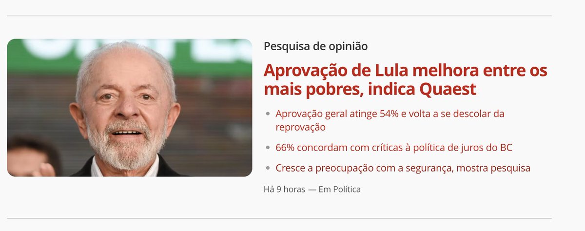 CamillaShaw's tweet photo. Vamos reescrever melhor o título? 

Aprovação de lula sobe entre a maior parte da população https://t.co/6Q4UujJTor