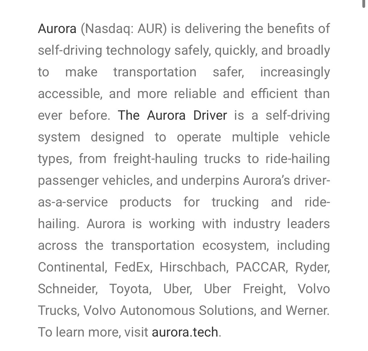 DadsInvestment's tweet photo. $AUR
JULY 31st 2nd quarter call announced
Heads up they partnered with $PCAR $VLVLY $UBER $FDX $R $TM $SNDR #HIRSCHBACH $CTTAY #UBERFREIGHT
Grabbing all I can before growth and profit get factored into share cost in a few years.
Accumulate it baby! https://t.co/YxU2S5KuqP