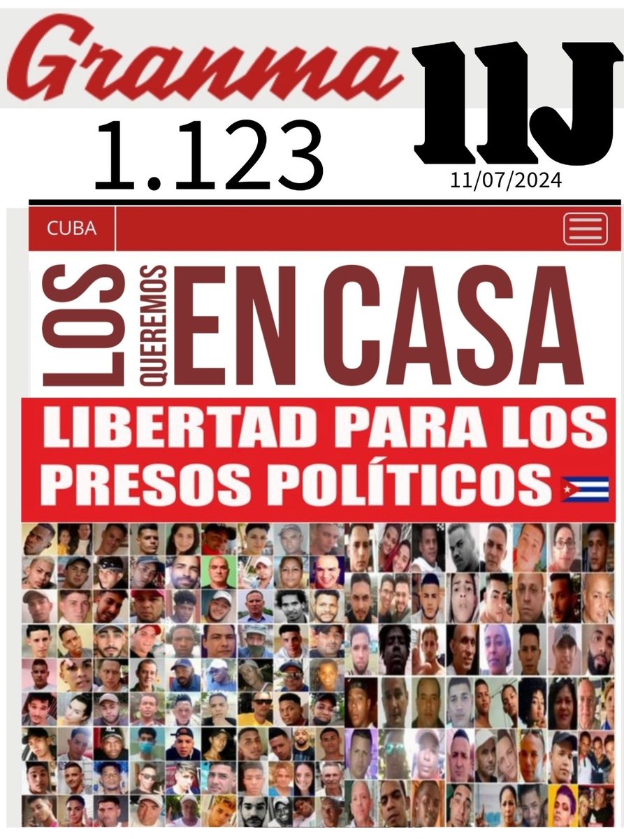Pido un retuiX solidario por nuestros presos políticos, especialmente para los de aquel glorioso #11JVive cuando el pueblo se vistió de patria🇨🇺
#LibertadYJusticiaParaCuba 
#CubaEstadoTerrorista