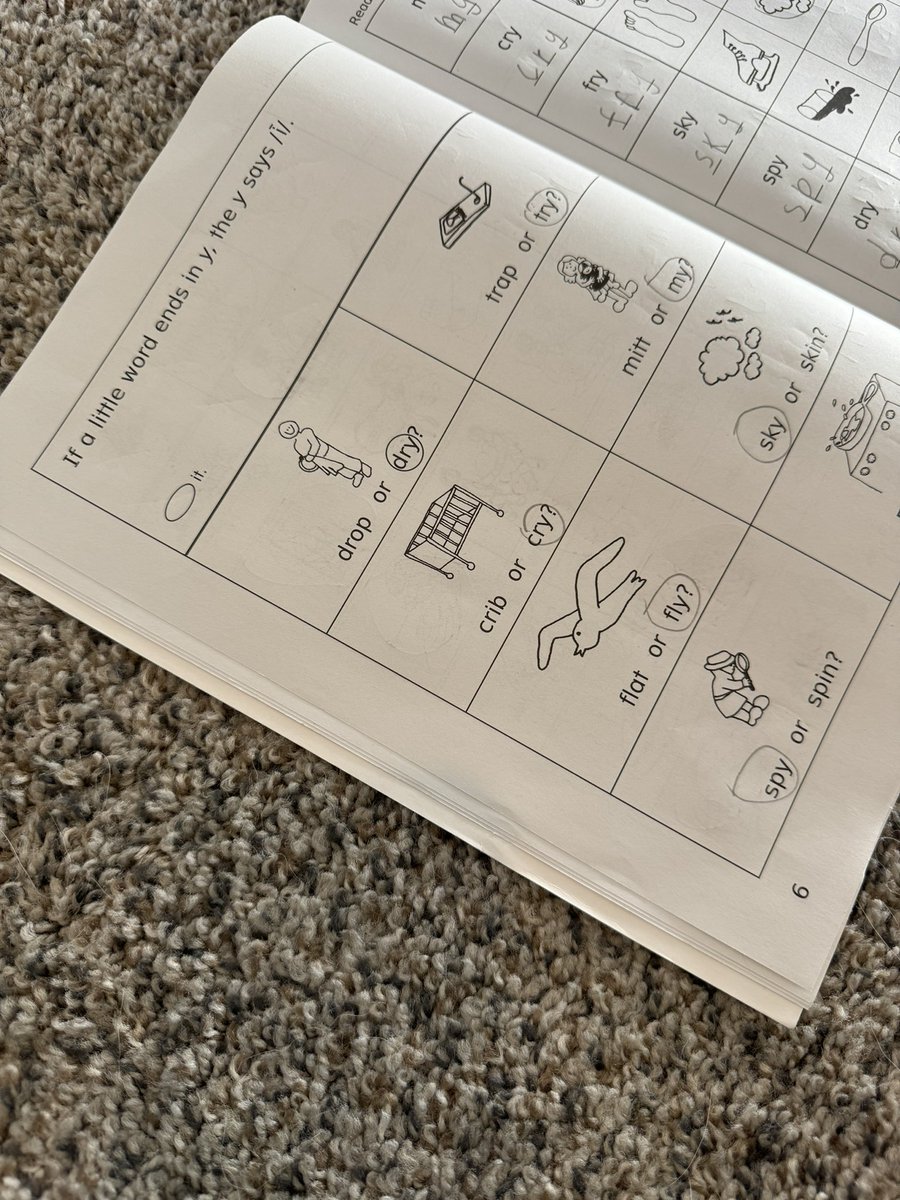 einedame's tweet photo. Kemaren “Singapore Math”, sekarang “Explode the Code”.

Ini series buku paling berjasa dalam membantu Sore buat belajar baca. Kita emang pake suplemen lain juga dari Kumon ama Spectrum, tapi menurutku cuma pake series ini juga sebenernya udah cukup, sih.

Pas TK Sore nyelesein yang buku A-C itu.

Sekarang kelas 1 SD udah jalan beberapa bulan, dan dia udah mulai ngerjain buku nomer 3.

Perhatiin dia pas mau nulis “fry” keknya tadinya endingnya mau pake “i”, tapi untung dia langsung ngeh, kudu pake “y” yang bener.

Itu berkat dia kalo spelling udah pake “logika”, soalnya emang ada “rumus”nya:

“If a little word ends in “y”, the “y” says /ī/.”

Sebenernya ga perlu beli yang “merk” ini juga bisa, sih, asal emang yang ngajarin dasar phonics. Kita pilih yang ini karena emang udah terkenal di sini di kalangan homeschooler. Suamiku dulu pas belajar baca, pake series ini juga. Udah se✨lama✨ itu.