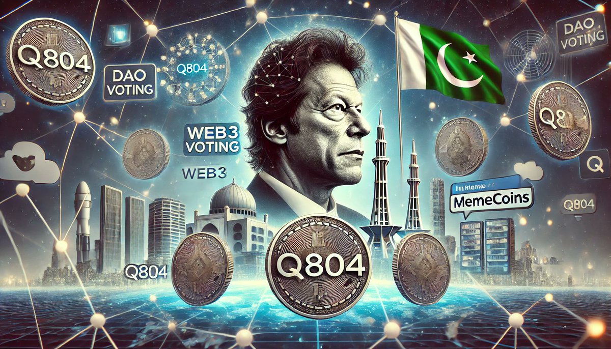 Qaidi804_ik's tweet photo. #Web3 is the next-gen internet, driven by decentralization, blockchain, and token economies. Memecoins thrive on internet memes and social media buzz. $Q804 stands for Justice for Imran Khan and is the heart of the PTI Web3 community. Join the revolution! 🚀💬 #Q804 #JusticeForImranKhan #PTI #CryptoRevolution #Web3 #PolitFi #Q804 #basechain #AirdropCommunity #airdropreward